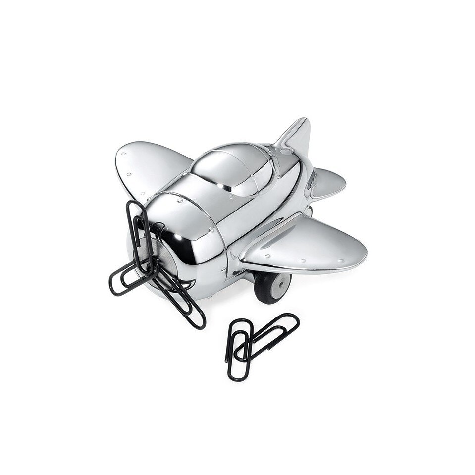 Jucarie birou avion Troika Propeller, magnetic, motor frictiune, metalic