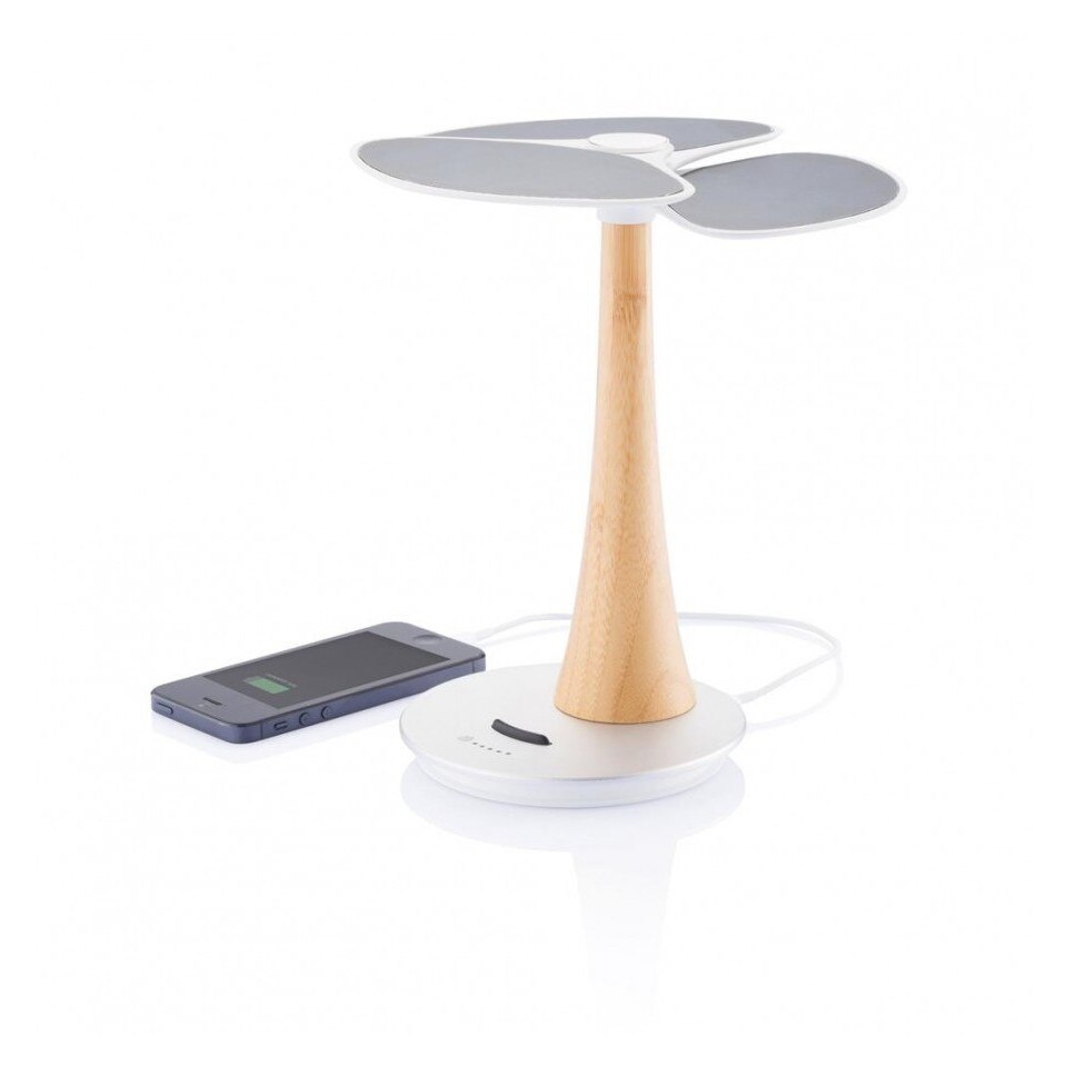 Incarcator solar Ginkgo, bambus