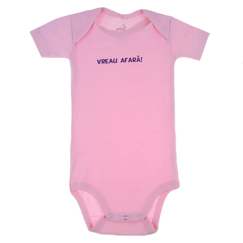Body cu maneca scurta pentru fete Pifou Model 6 MS6RZ, Roz 38233