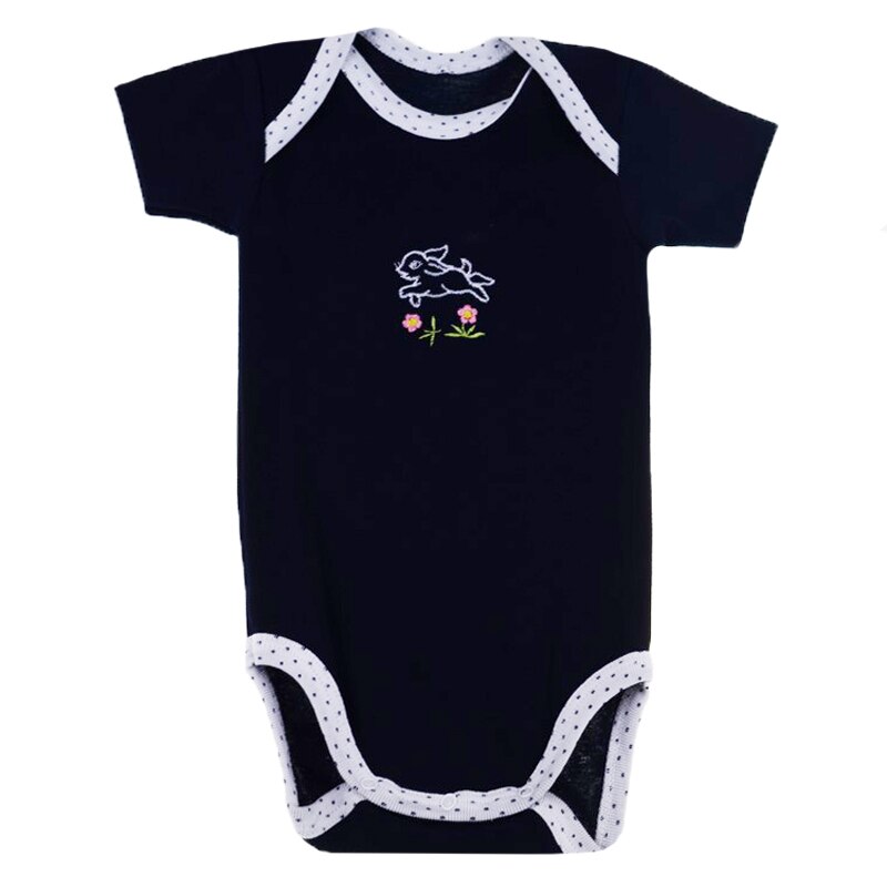 Body cu maneca scurta pentru copii Mini Junior MJ-17, Bleumarin 80 cm