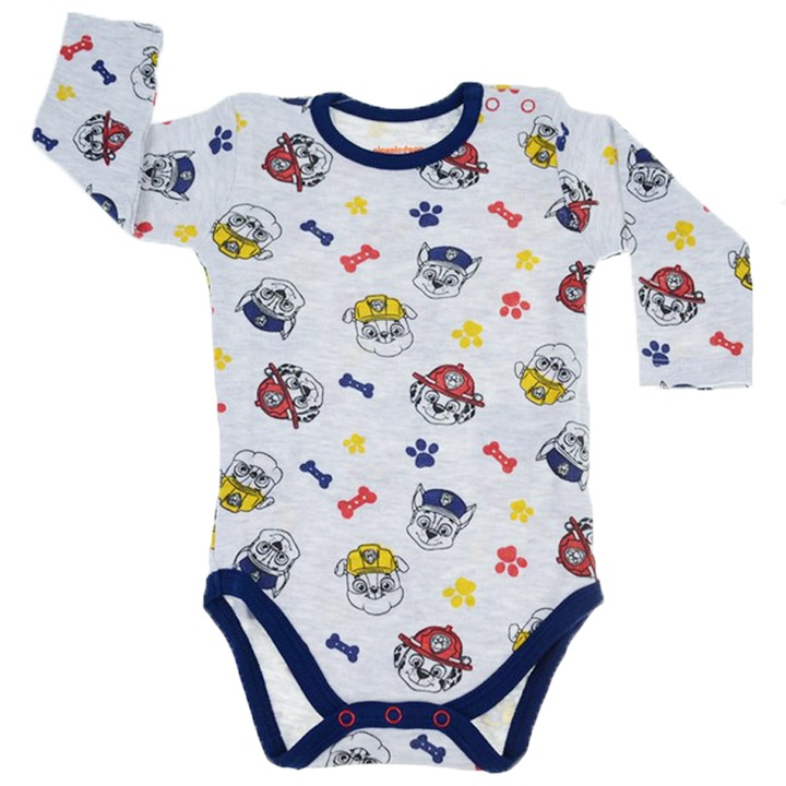 Body cu maneca lunga pentru baieti E Plus M Paw Patrol 336105-80-cm, Gri 49309