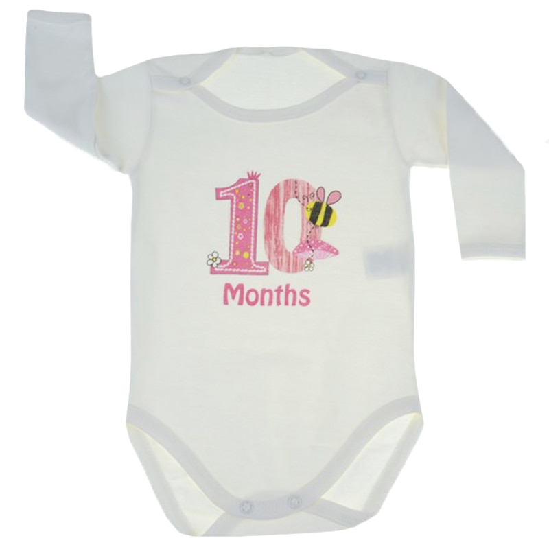 Body cu maneca lunga pentru fete Mini Junior MJ-27, Crem 74 cm