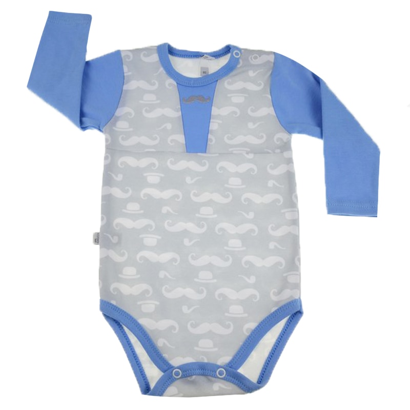 Body cu maneca lunga pentru baieti Koala Hipster 04-939G, Gri 80 cm