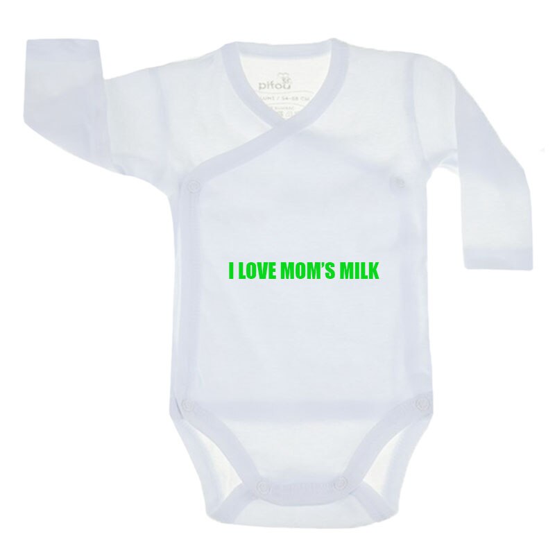 Body cu maneca lunga pentru copii Pifou Model 10 M10-A10-1, Alb 62-66 cm