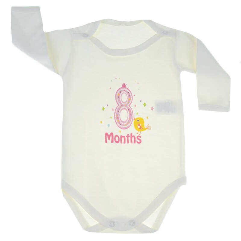 Body cu maneca lunga pentru fete Mini Junior MJ-26, Crem 74 cm