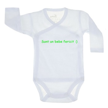 Body cu maneca lunga pentru copii Pifou Model 10 ML M10-ML6-10, Alb 54-58 cm Body cu maneca lunga pentru copii Pifou Model 10 ML M10-ML6-10, Alb 54-58 cm