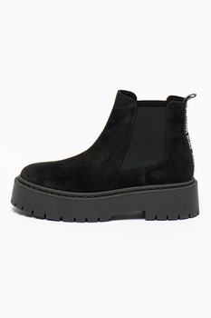 Steve Madden, Ghete Chelsea cu toc masiv Veerly, Negru stins Steve Madden, Ghete Chelsea cu toc masiv Veerly, Negru stins