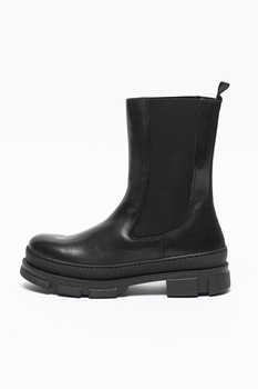 Steve Madden, Ghete Chelsea din piele Filina, Negru Steve Madden, Ghete Chelsea din piele Filina, Negru