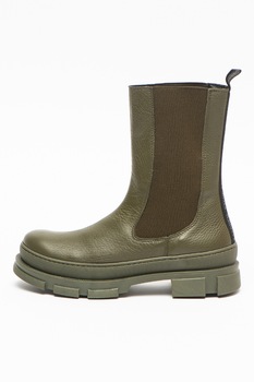 Steve Madden, Ghete Chelsea din piele Filina, Verde militar Steve Madden, Ghete Chelsea din piele Filina, Verde militar