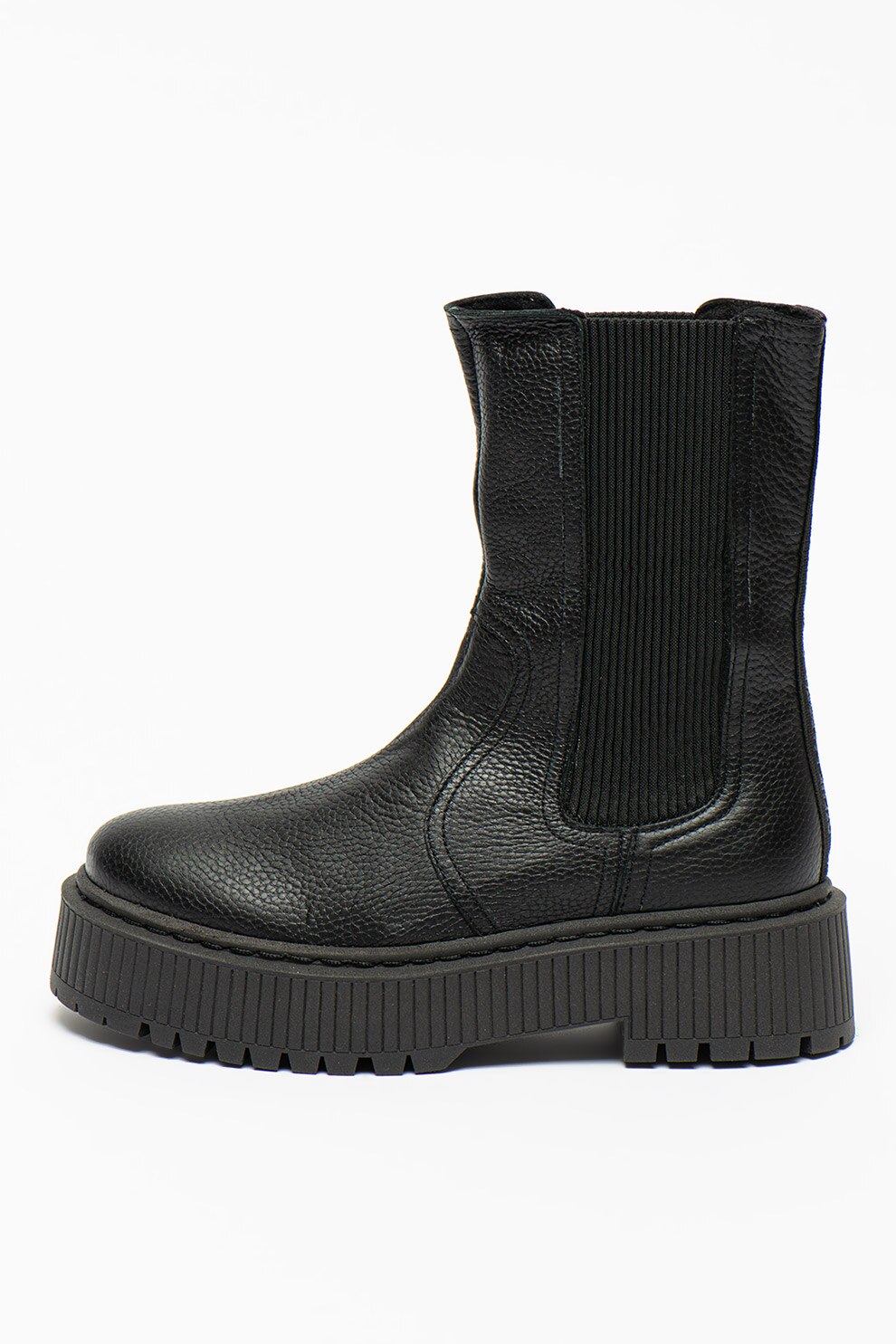 Steve Madden, Ghete Chelsea de piele Andra, Negru