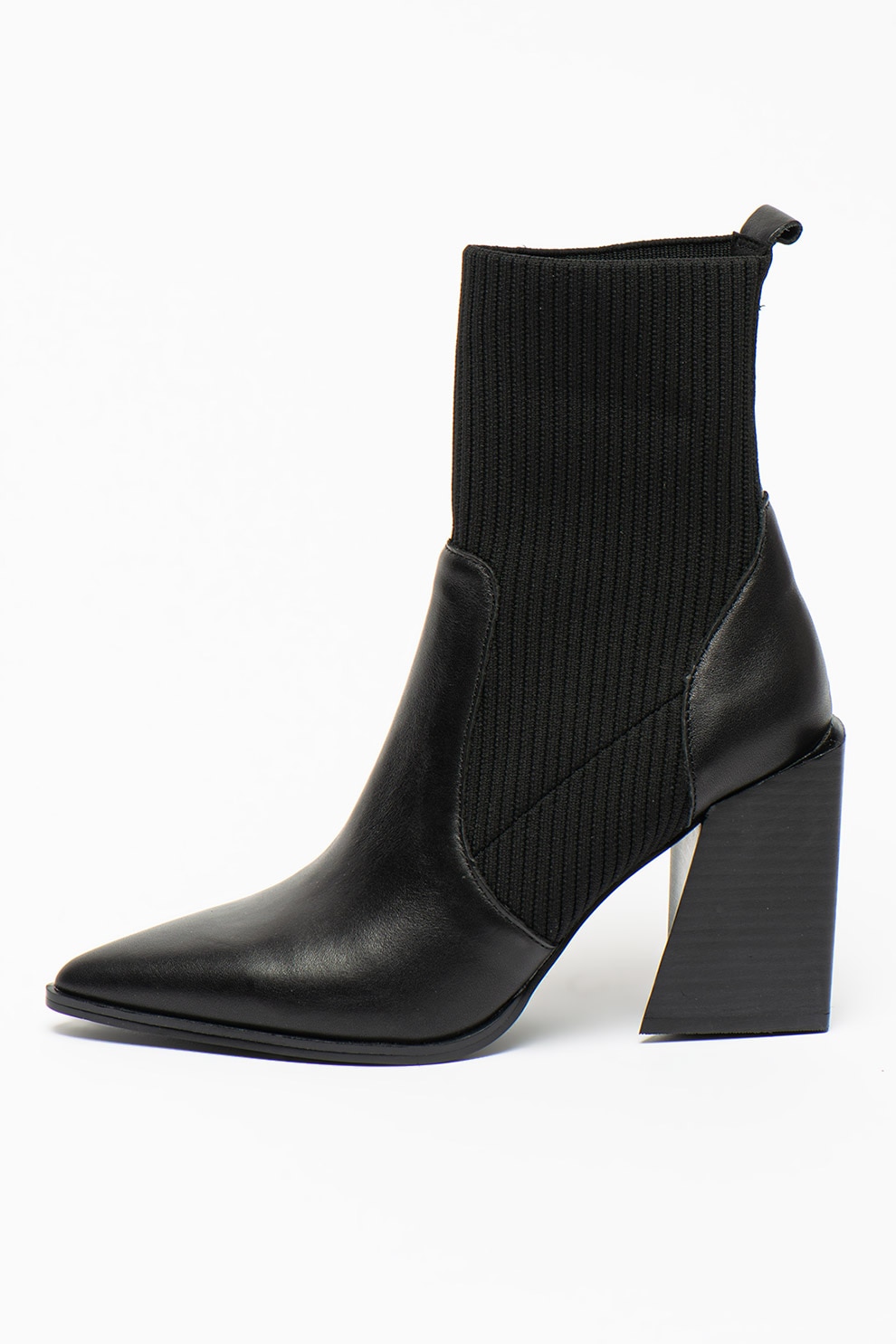 Steve Madden, Botine Chelsea de piele Tackle, Negru