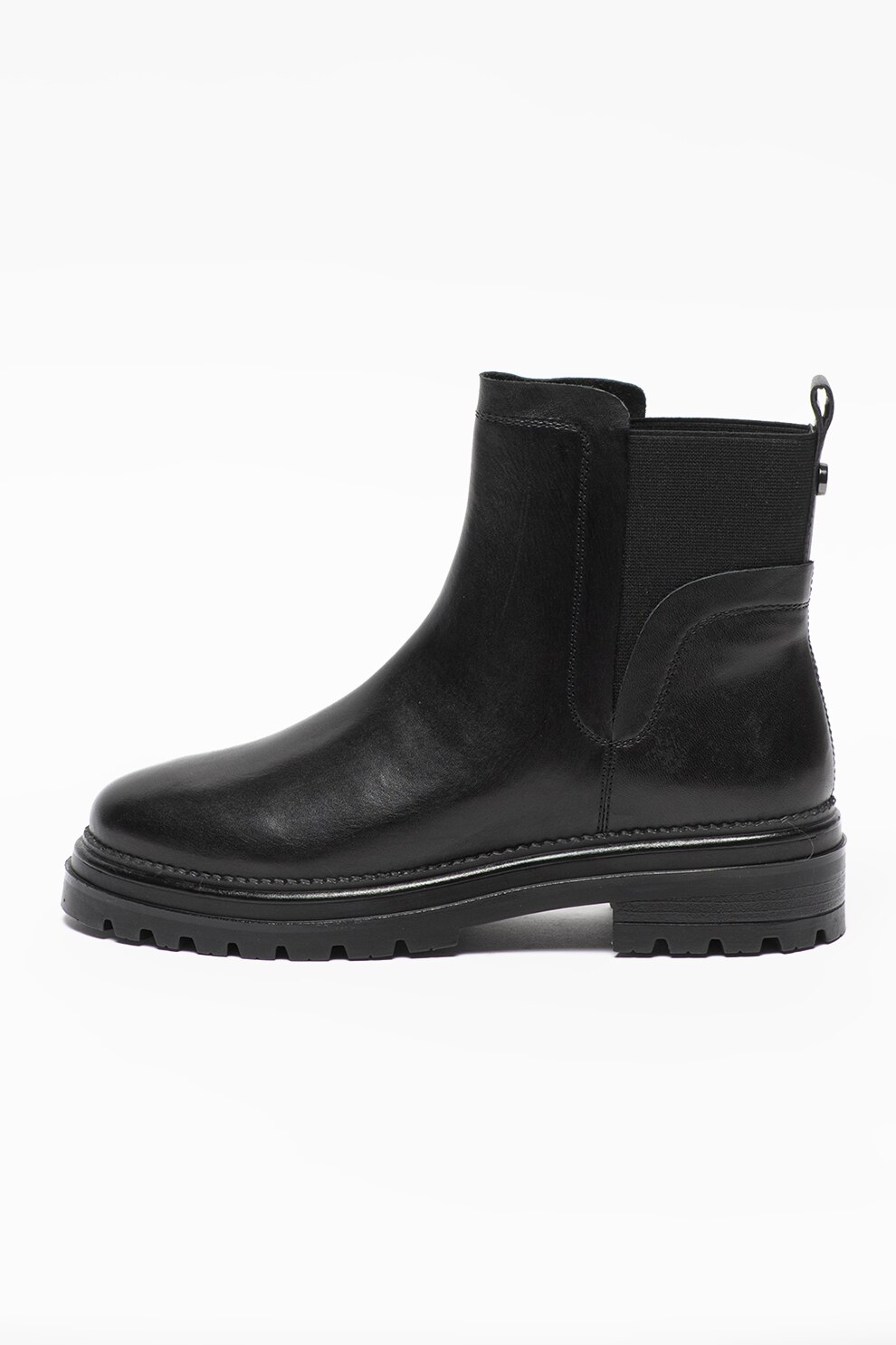Steve Madden, Ghete Chelsea din piele intoarsa Naisa, Negru