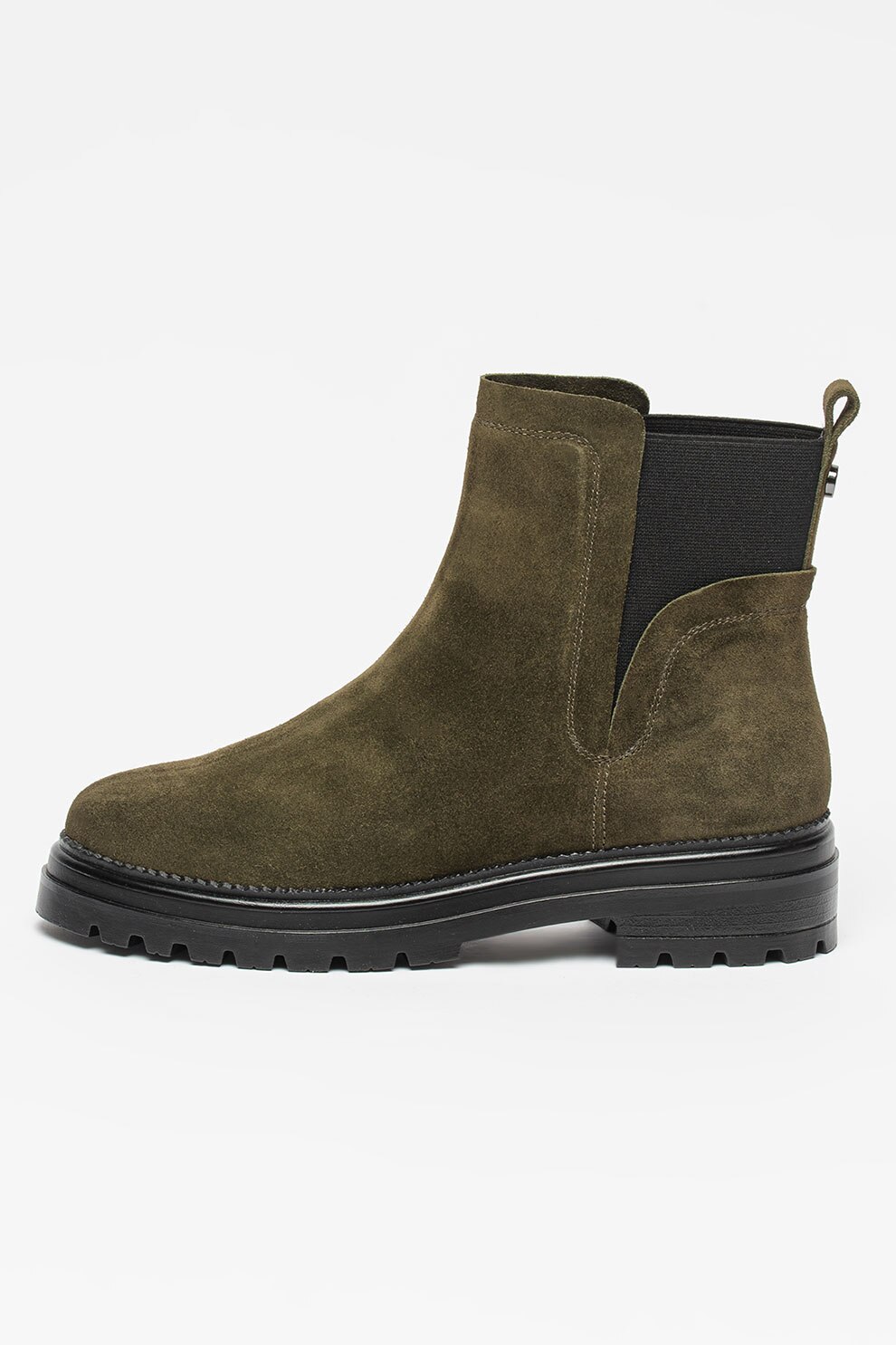 Steve Madden, Ghete Chelsea din piele intoarsa Naisa, Verde forest