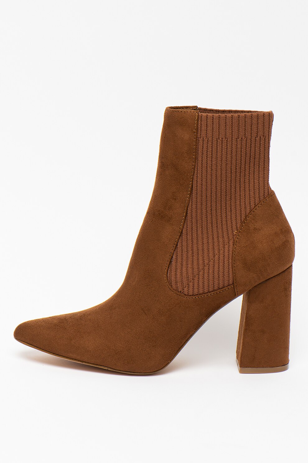 Steve Madden, Botine de piele intoarsa ecologica Recite, Maro caramel