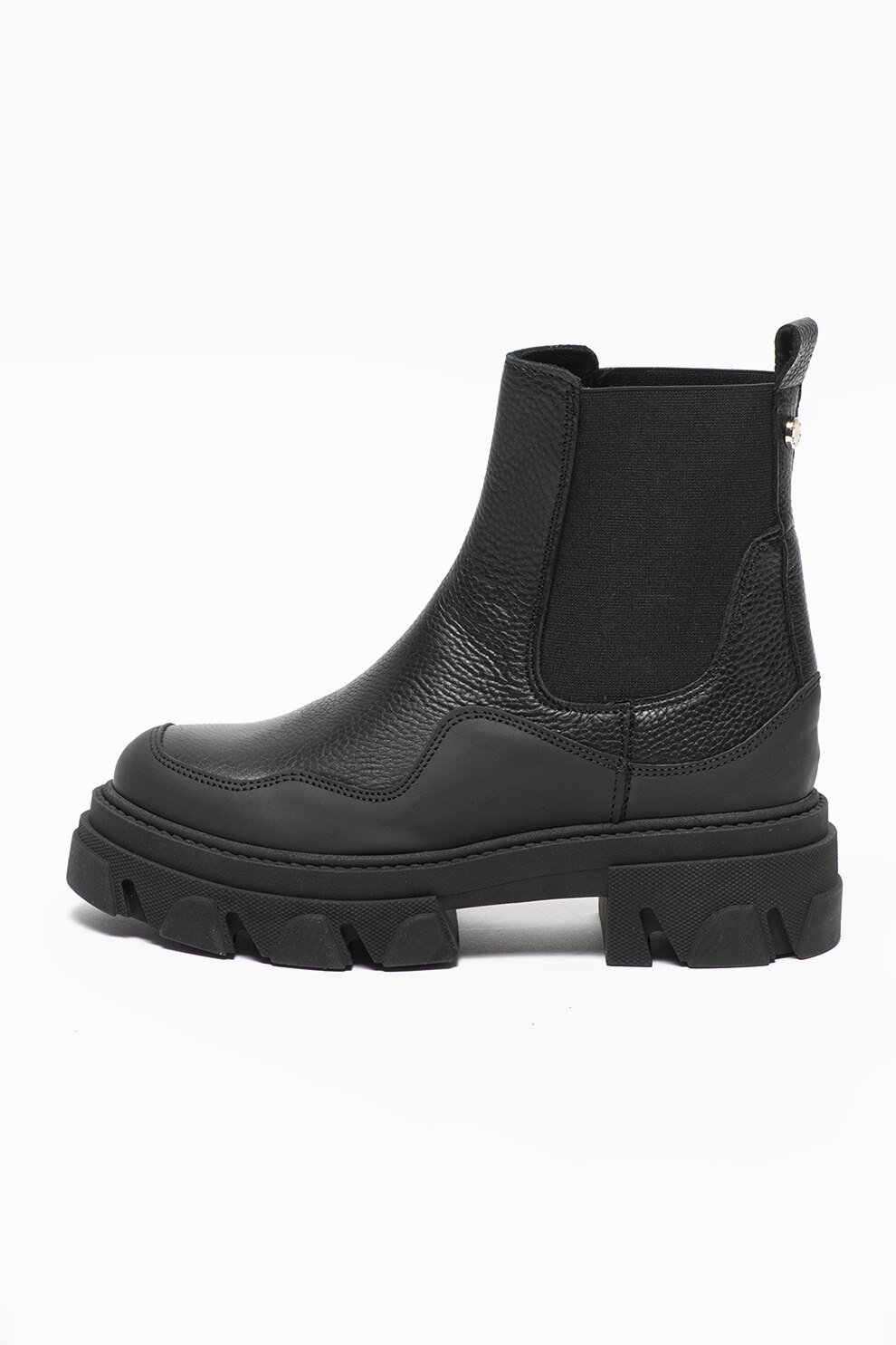 Steve Madden, Ghete Chelsea de piele cu aspect masiv Merilyn, Negru