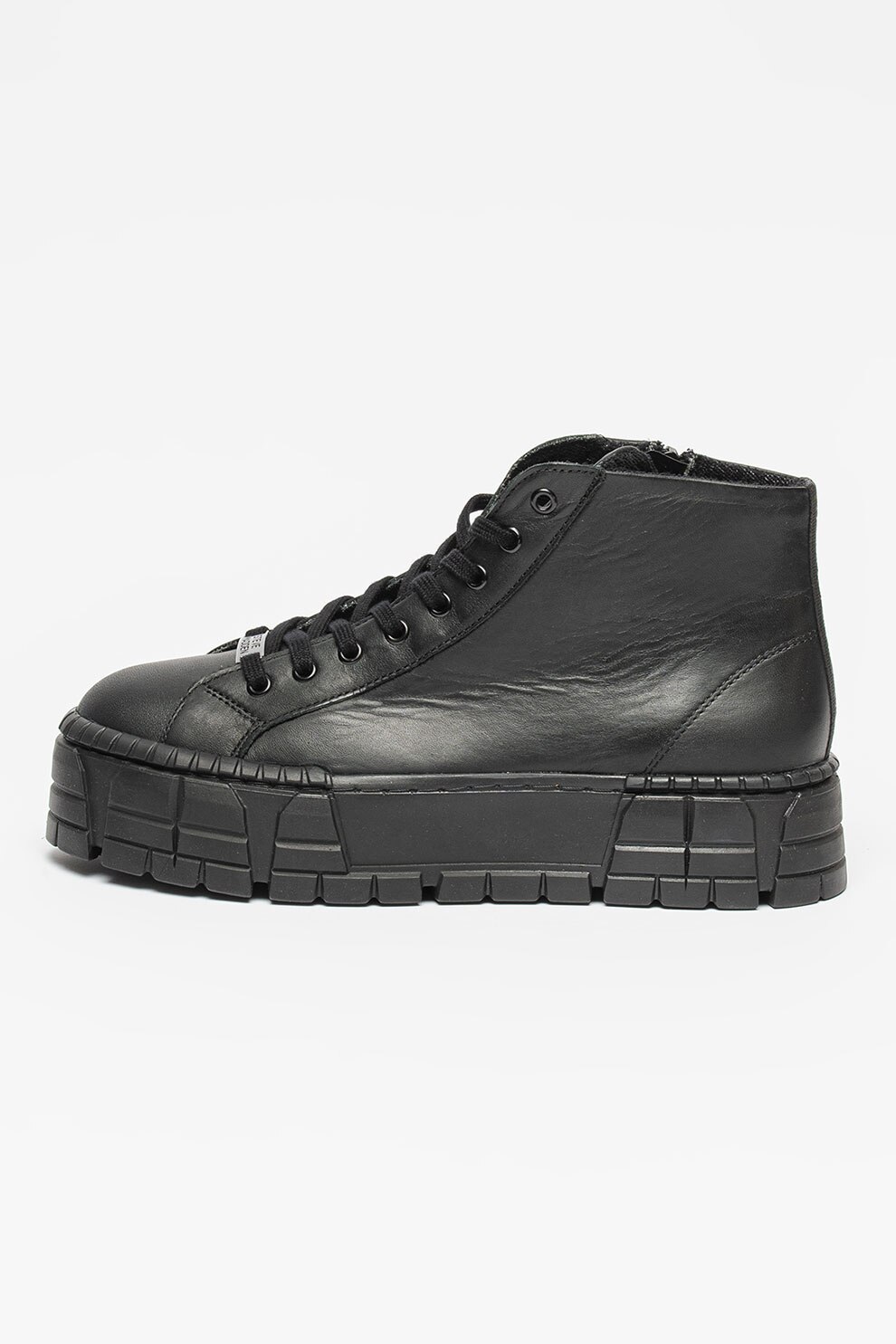 Steve Madden, Pantofi sport mid-high din piele, Negru
