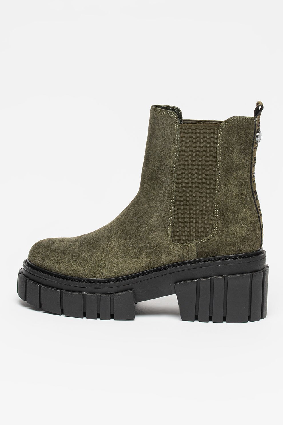 Steve Madden, Botine Chelsea cu aspect masiv Hailstorm, Verde forest