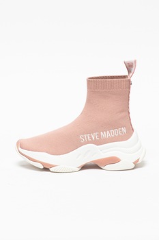 Steve Madden, Pantofi sport slip-on tricotati cu aspect masiv Jmaster, Roz prafuit/Alb Steve Madden, Pantofi sport slip-on tricotati cu aspect masiv Jmaster, Roz prafuit/Alb