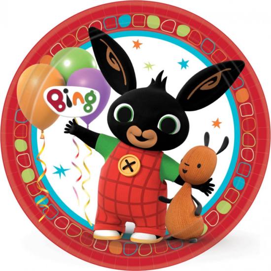 Set 8 Farfurii, Bing, hartie, 23 cm