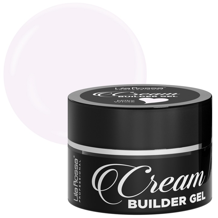 Gel de constructie, Lila Rossa, Cream Builder Gel, 50 g, Milky White