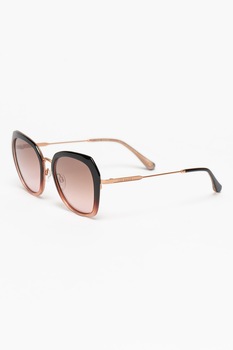 Ted Baker, Ochelari de soare patrat cu lentile uni, Maro inchis/Auriu, 53-21-140 Standard Ted Baker, Ochelari de soare patrat cu lentile uni, Maro inchis/Auriu, 53-21-140 Standard