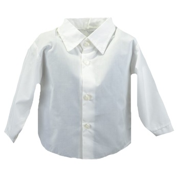 Camasa cu maneca lunga pentru baieti Mini Junior KSL-166C, Alb 9-12 luni Camasa cu maneca lunga pentru baieti Mini Junior KSL-166C, Alb 9-12 luni