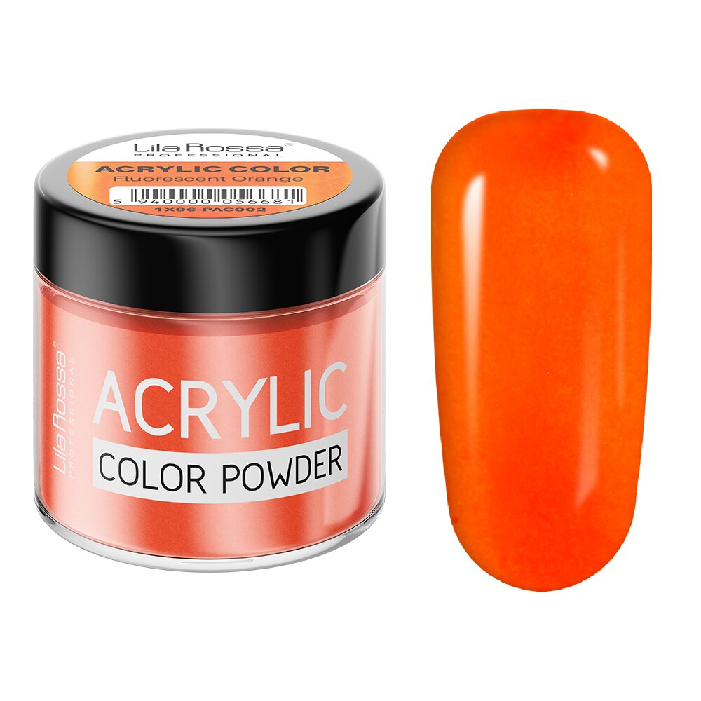 Pudra acrilica color, Lila Rossa, Fluorescent Orange, 7 g
