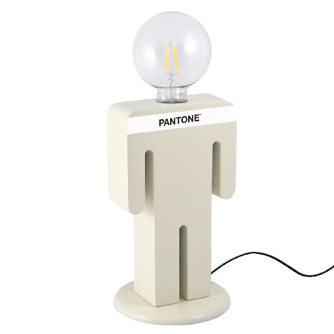 Lampa de masa Homemania Pantone Adamo, 15 x 16 x 26 cm, 1 x E27, Max 100W, Alb/Negru/Crem