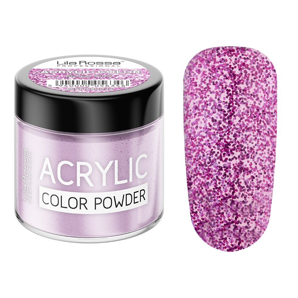 Pudra acrilica color, Lila Rossa, Bloom Pink, 7 g