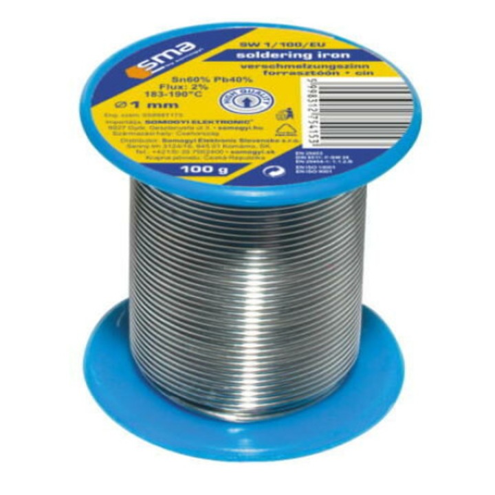 Forrasztó ón 1.0mm / 100gr. SMA