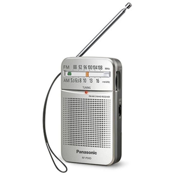 Radio portabil, Panasonic, RF-P50DEG, Argintiu