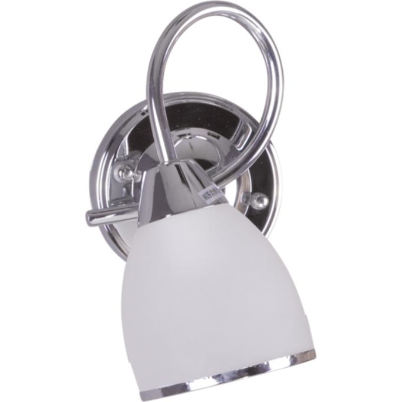 Aplica Kaja Samira, Metal/Sticla, 1xE14, Argintiu/Alb