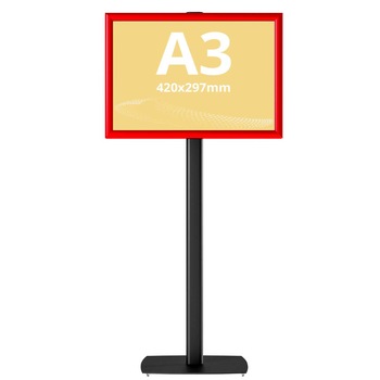 Panou Informativ prevazut cu rama click, format A3, Landscape - 297 x 420 mm (print) Rosu Panou Informativ prevazut cu rama click, format A3, Landscape - 297 x 420 mm (print) Rosu