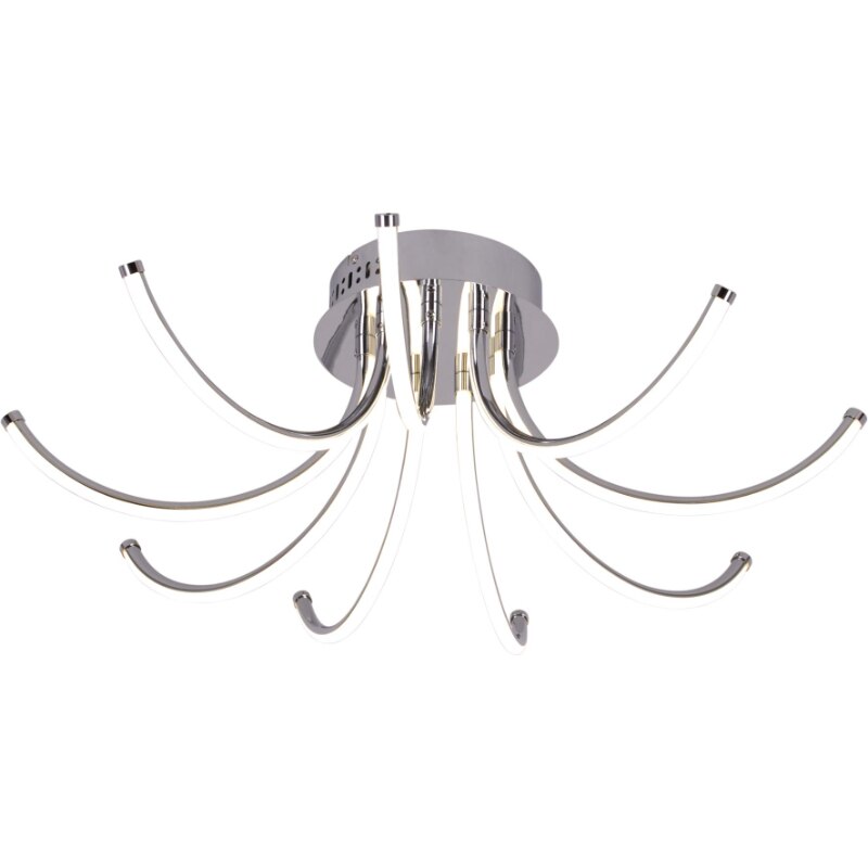 Lustra LED, Kaja, Model LOFT K-8098, LOGI, Finisaj cromat, 4000K, Argintiu