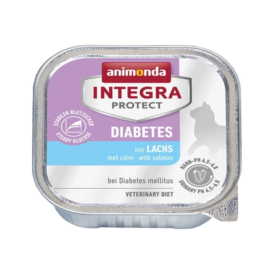 Hrana umeda pentru pisici Integra Protect, Diabetic Somon, 16 buc x 100g