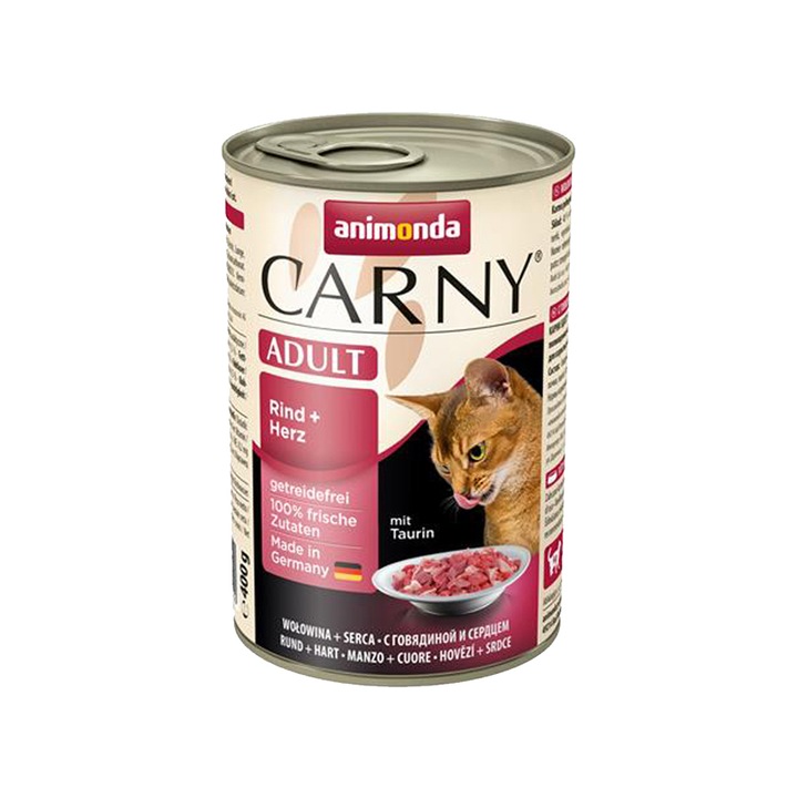 hrana umeda pentru pisici carny adult vita si inima 6 buc x 400g imagen 48_1_
6