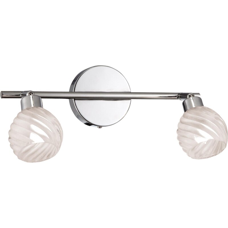 Aplica Kaja Azela, Metal/Sticla, 2xG9, Argintiu