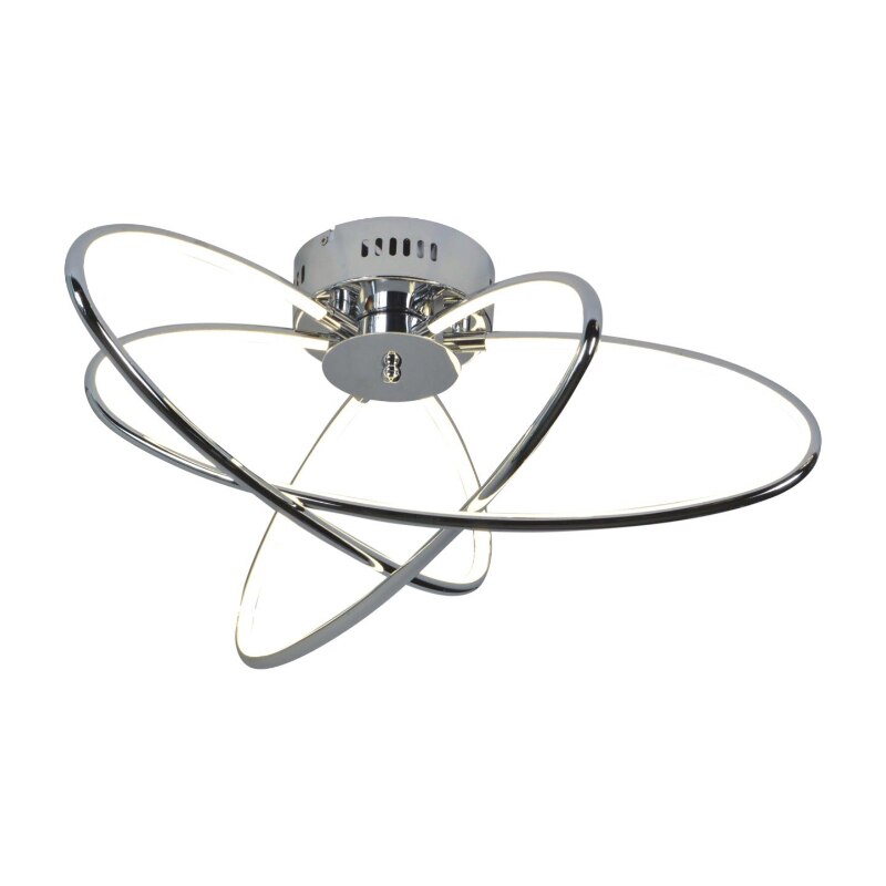 Lustra LED Kaja, Model Industrial K-8073, Seria LELO, Finisaj cromat, Argintiu