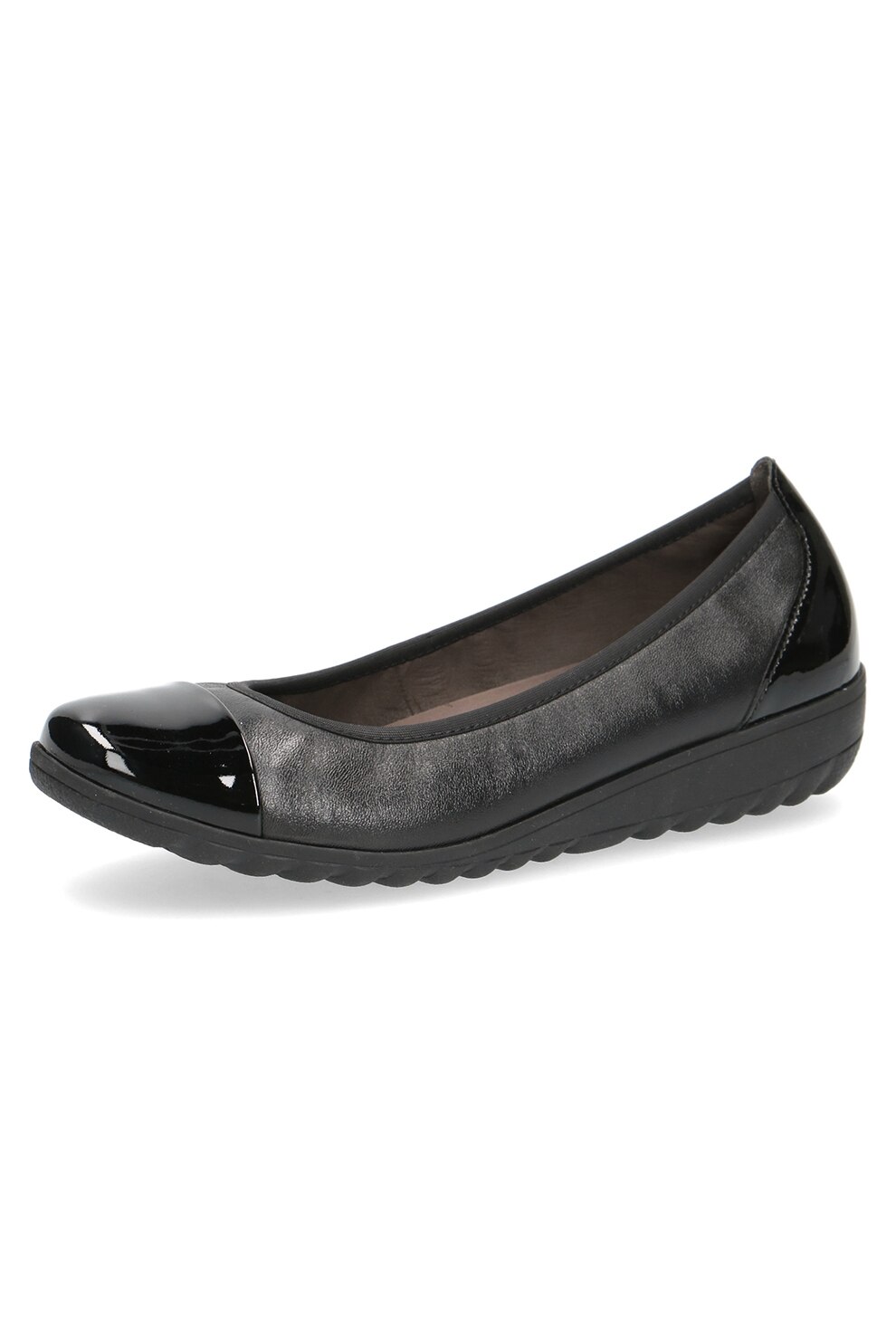 Caprice, Balerini cu aplicatie cap-toe, Negru