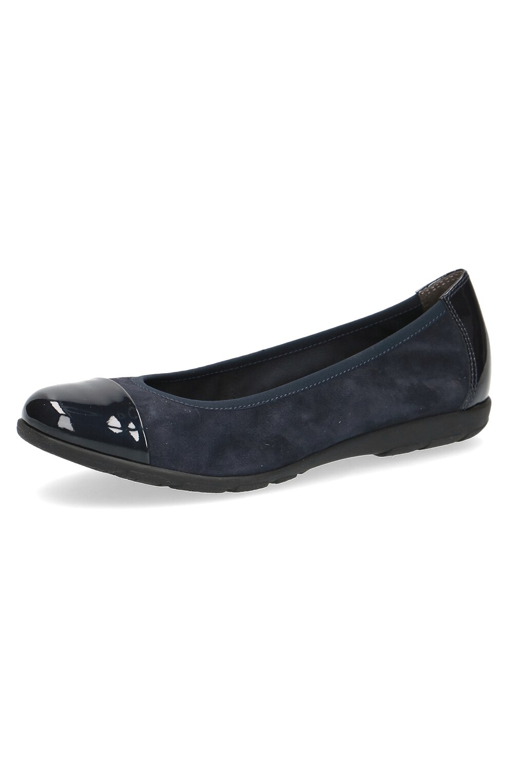 Caprice, Balerini cu aplicatie cap-toe, Bleumarin inchis