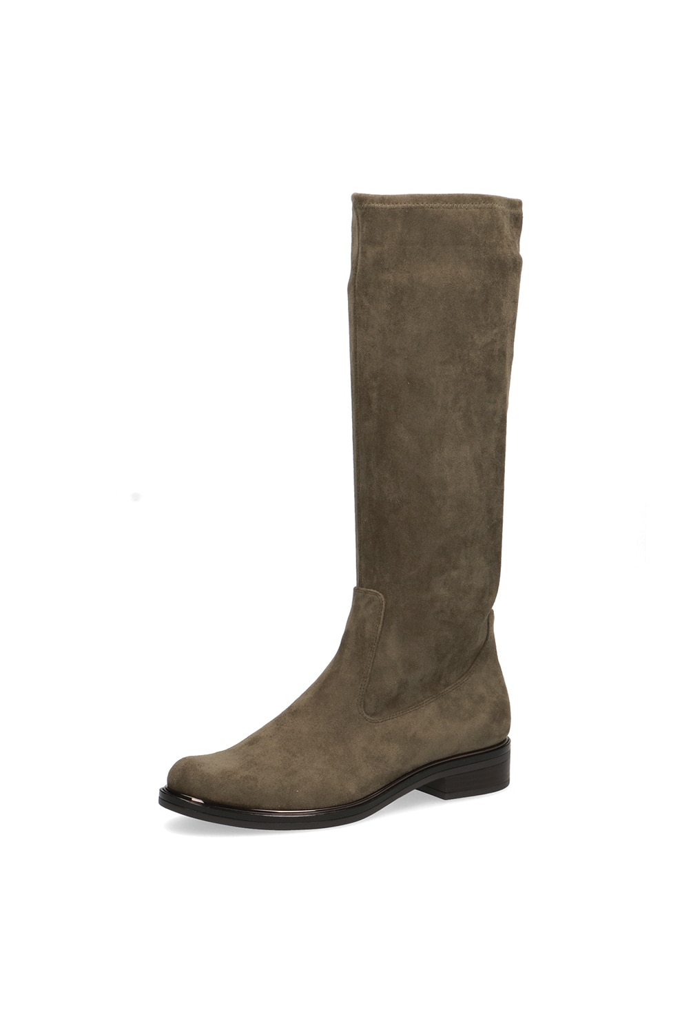 Caprice, Cizme lungi cu detaliu lucios, Maro taupe deschis