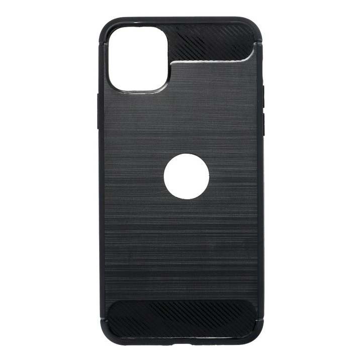 Husa Protectie Forcell Carbon compatibila cu iPhone 11 PRO MAX Black / Negru