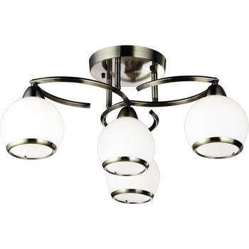 Lustra Kaja, Model RETRO, 4 x E27, K-JSL-6084/4 AB, Seria LARA, Aramiu/Alb Lustra Kaja, Model RETRO, 4 x E27, K-JSL-6084/4 AB, Seria LARA, Aramiu/Alb