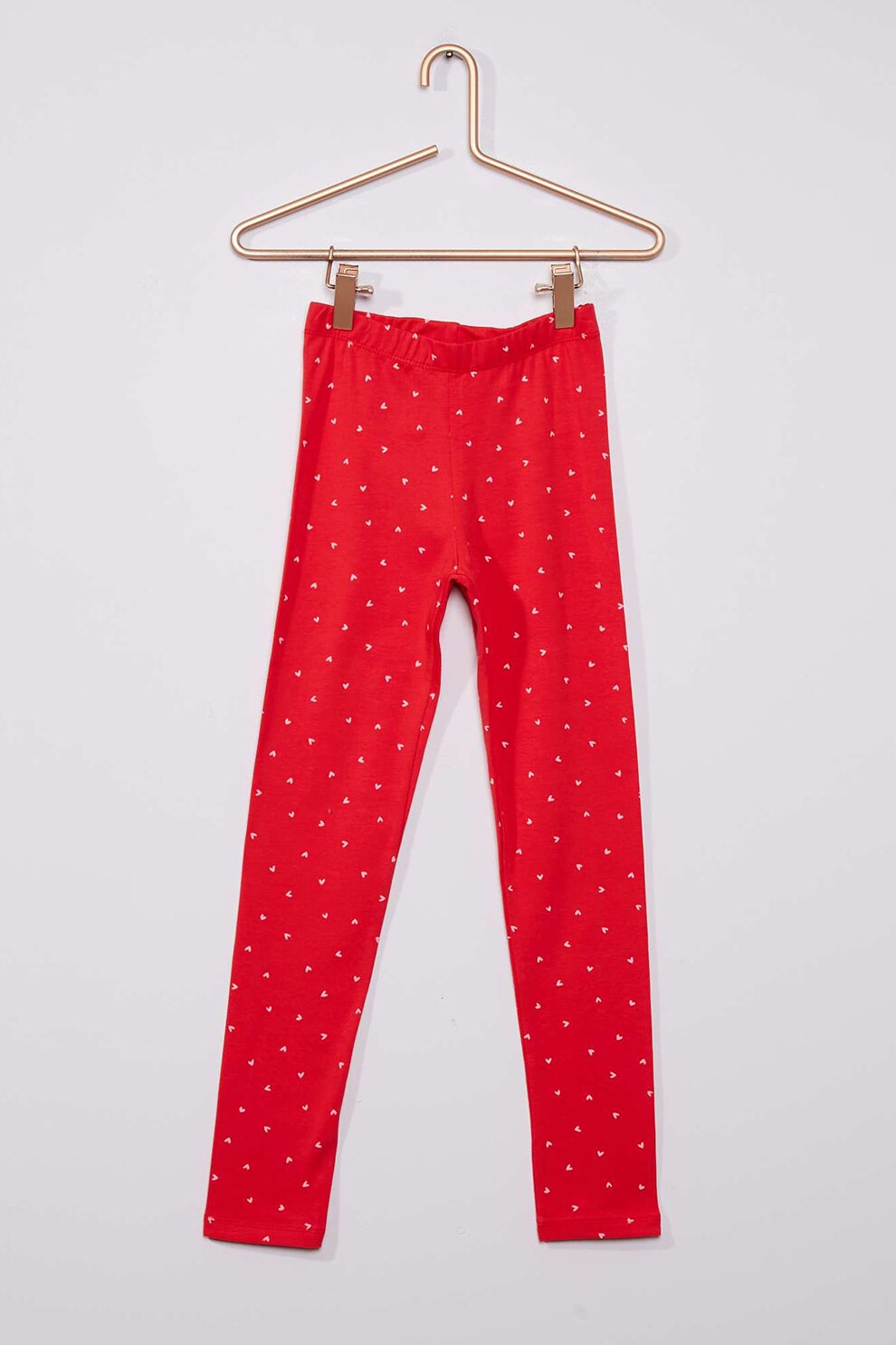 KIABI, Colanti de jerseu cu model, Rosu/Alb