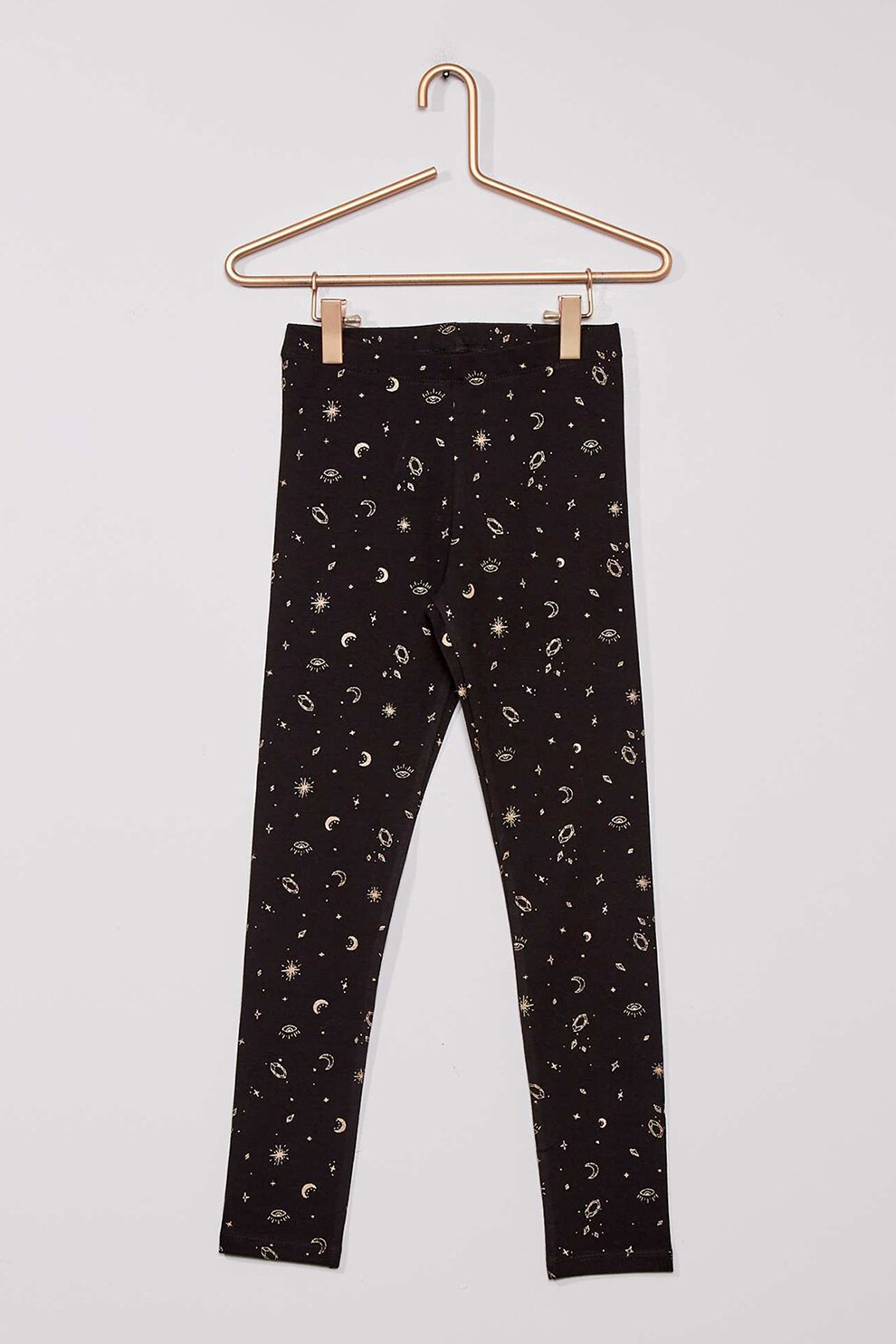 KIABI, Colanti de jerseu cu model, Negru