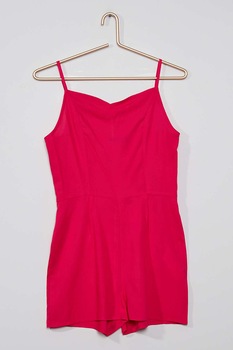 KIABI, Salopeta scurta cu bretele ajustabile, Zmeuriu KIABI, Salopeta scurta cu bretele ajustabile, Zmeuriu