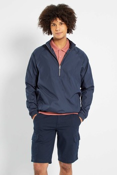 KIABI, Jacheta cu fenta scurta cu fermoar si maneci raglan, fara inchidere, Bleumarin, L KIABI, Jacheta cu fenta scurta cu fermoar si maneci raglan, fara inchidere, Bleumarin, L