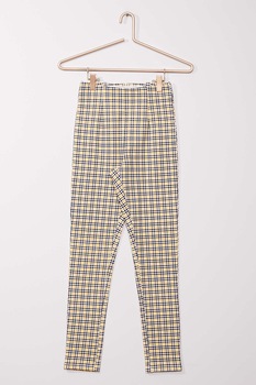 KIABI, Colanti in caarouri cu banda elastica in talie, Galben pal/Negru KIABI, Colanti in caarouri cu banda elastica in talie, Galben pal/Negru