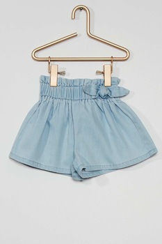 KIABI, Pantaloni scurti cu talie inalta, Albastru deschis, 73-76 CM KIABI, Pantaloni scurti cu talie inalta, Albastru deschis, 73-76 CM