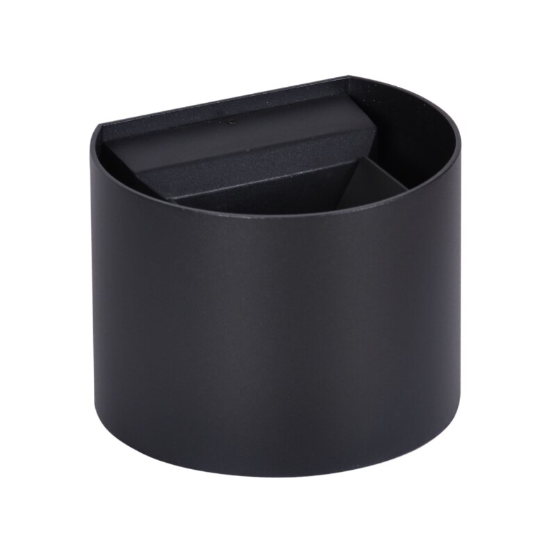 Aplica de exterior LED Kaja Brick, Forma rotunda, Stil modern / industrial, 2xLED, Negru